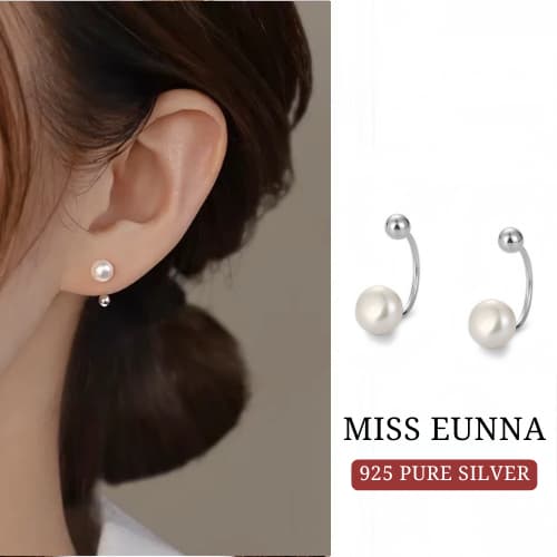 MEET ต่างหูเงิน Miss Eunna ต่างหูมุก ต่างหูแฟชั่น ตุ้มหูผู้หญิง ต่างหูมุก ตุ้มหูเงิน รูปที่ 1