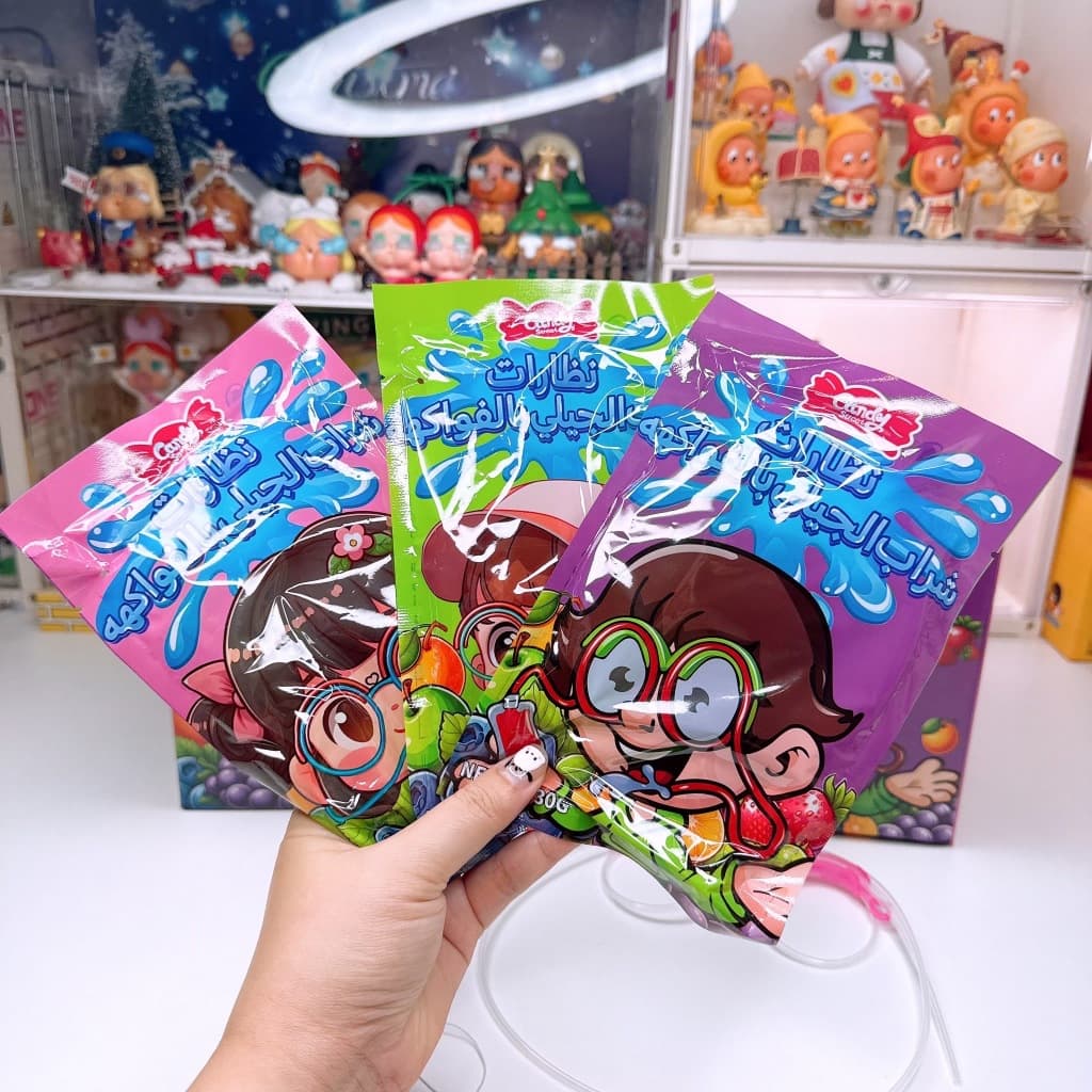 ตัวดูดแว่นตาน้ำหวานผลไม้ เเว่นตาดูดได้ <1 กล่อง 20 ชิ้น และ 1 กล่อง 24 ชิ้น> รูปที่ 8