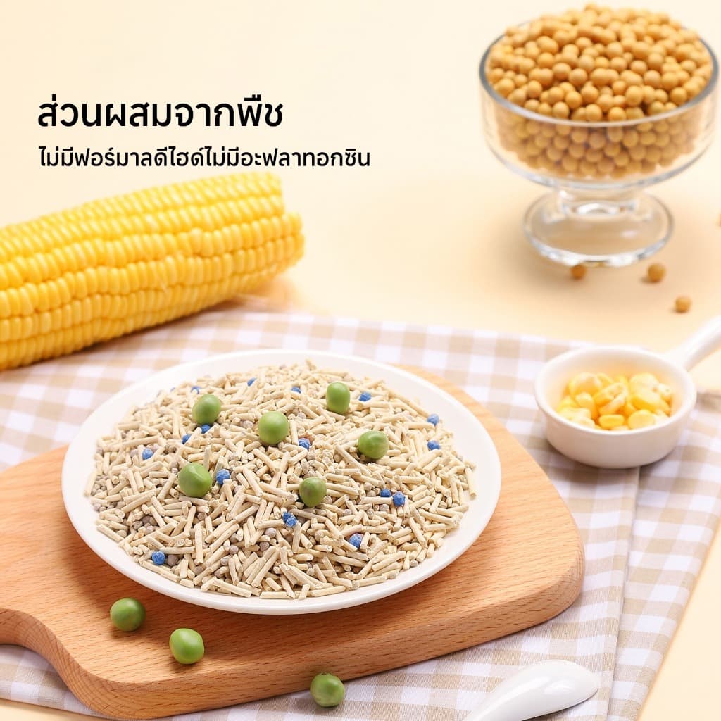 ทรายแมว Mango ทรายแมวผสม เกรด พรีเมี่ยม เบนโทไนท์+แคทแบบเต้าหู้+ดับกลิ่นแรงสุด กลิ่นเป็นตัวเลือก 6L/12L/30L รูปที่ 8