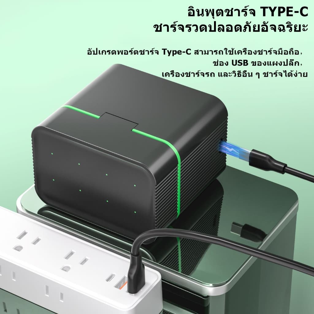 PUJIMAX เครื่องชาร์จถ่าน 8ช่อง รองรับ 1.5V ถ่านชาร์จ Li-ion AA/AAA ชาร์จเร็ว TYPE-C ป้องกันชาร์จเกิน รูปที่ 7