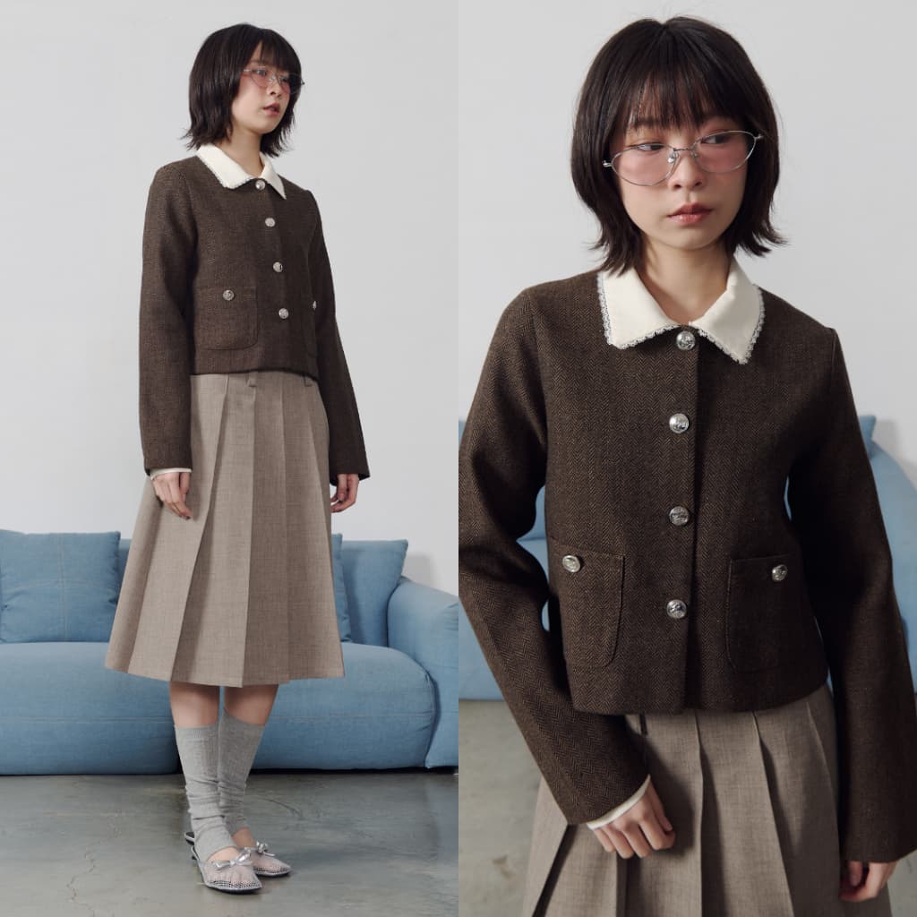 Bemingtop1016 -BMG Tweed-Lookคาร์ดิแกนทรงเบลเซอร์เรียบหรู ที่ใส่แล้วดูเนี้ยบแบบ effortless รูปที่ 3