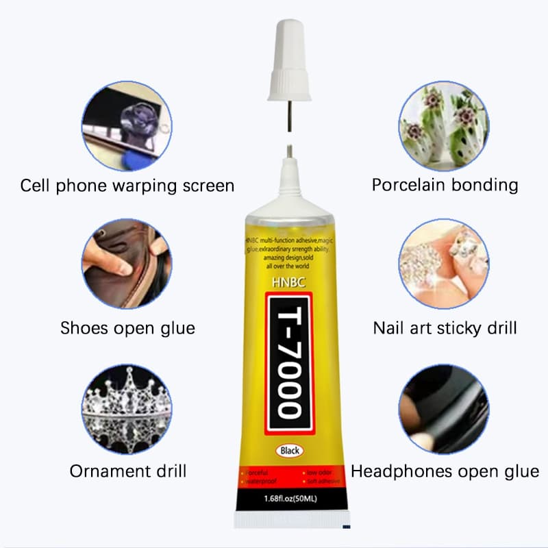 กาวติดจอมือถือT-7000 กาวเอนกประสงค์ กาวติดหน้าจอทัสกรีน 15ml/50ml/110ml รูปที่ 2