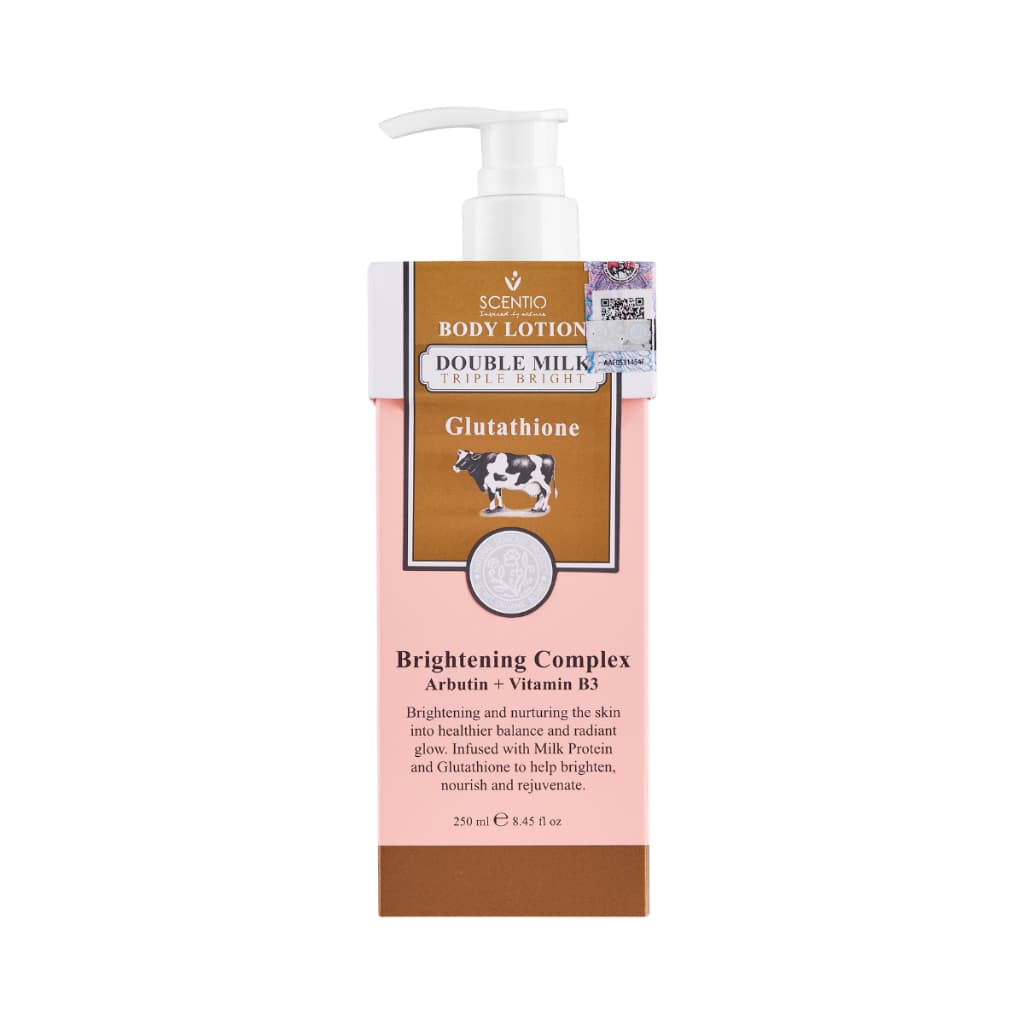 SCENTIO DOUBLE MILK TRIPLE BRIGHT BODY LOTION เซนทิโอ ดับเบิ้ลมิลค์ ทริปเปิ้ล ไวท์ บอดี้ โลชั่น รูปที่ 2