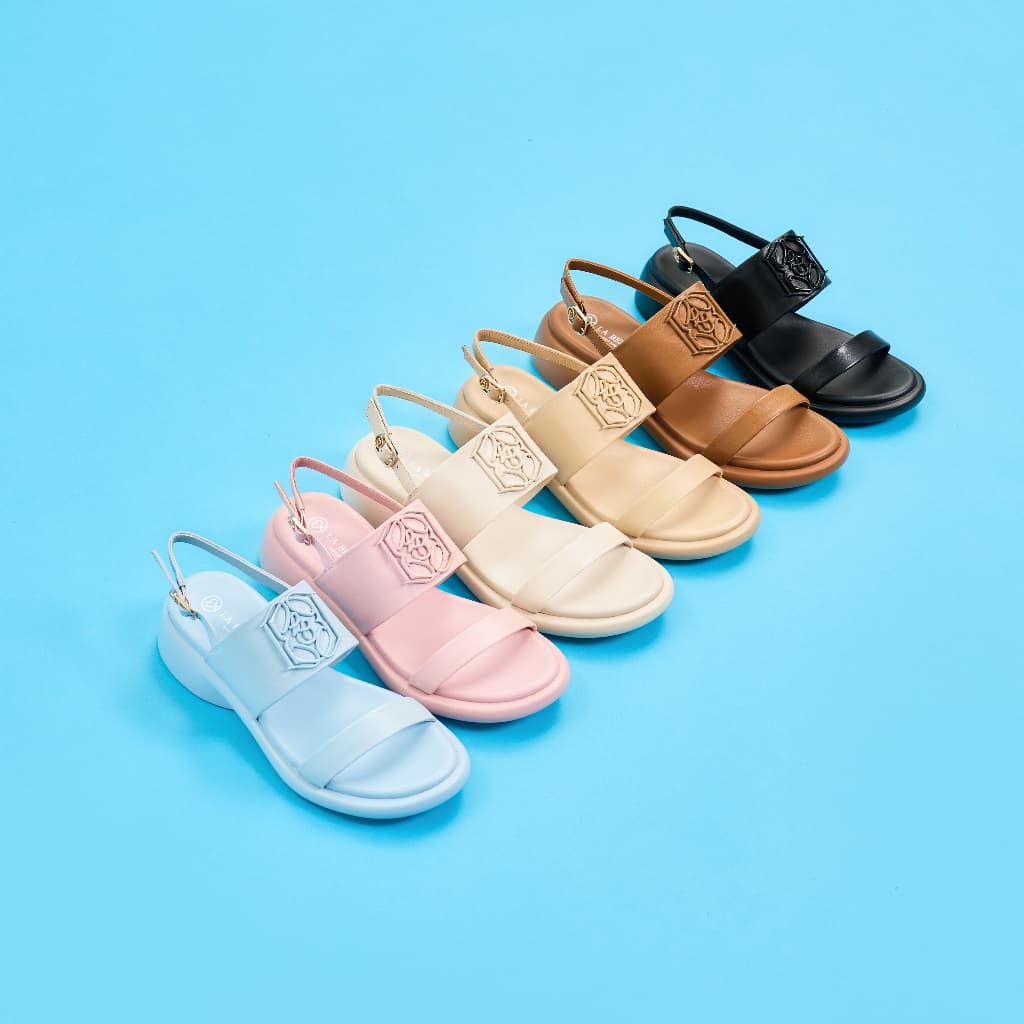 LA BELLA รองเท้าแตะเพื่อสุขภาพหนังแกะ รุ่น HEALTHY STEPS+ ELEGANTE BACKSTRAP SANDALS 6 สี รูปที่ 3