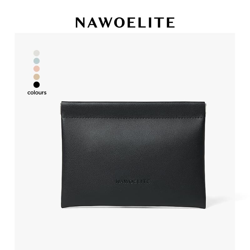 NAWOELITE ช่องเก็บของปิดอัตโนมัติ กระเป๋าเงินเ กระเป๋าลิปสติกสําหรับสตรี กระเป๋าใส่เครื่องสำอาง สําหรับใส่เหรียญ ลิปสติก รูปที่ 6