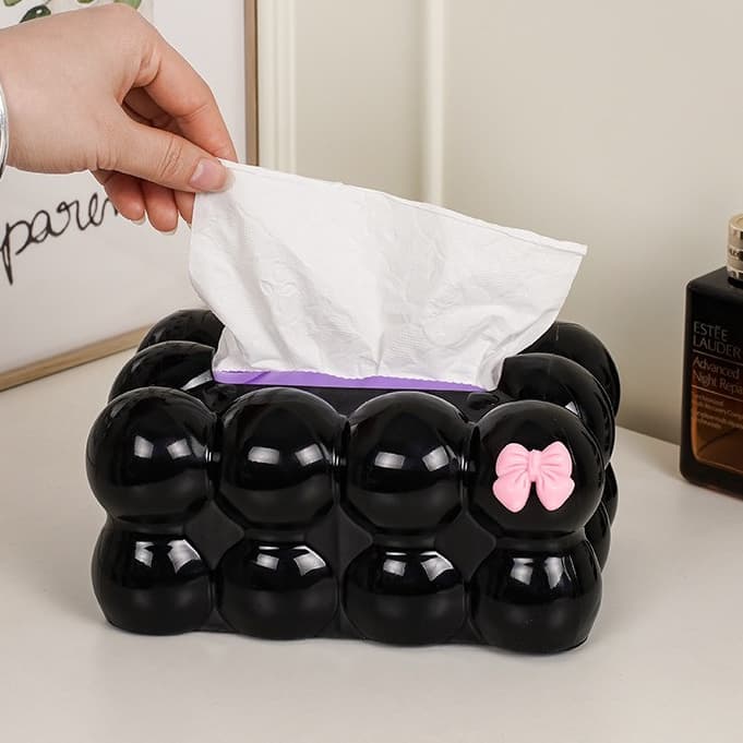 กล่องทิชชู่ กล่องใส่ทิชชู่มินิมอล กล่องใส่กระดาษทิชชู่ TISSUE BOX ของตกแต่งบ้าน กันฝุ่น กันน้ำ รูปที่ 2