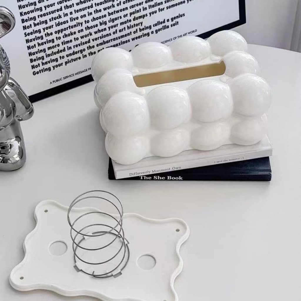 กล่องทิชชู่ กล่องใส่ทิชชู่มินิมอล กล่องใส่กระดาษทิชชู่ TISSUE BOX ของตกแต่งบ้าน กันฝุ่น กันน้ำ รูปที่ 8