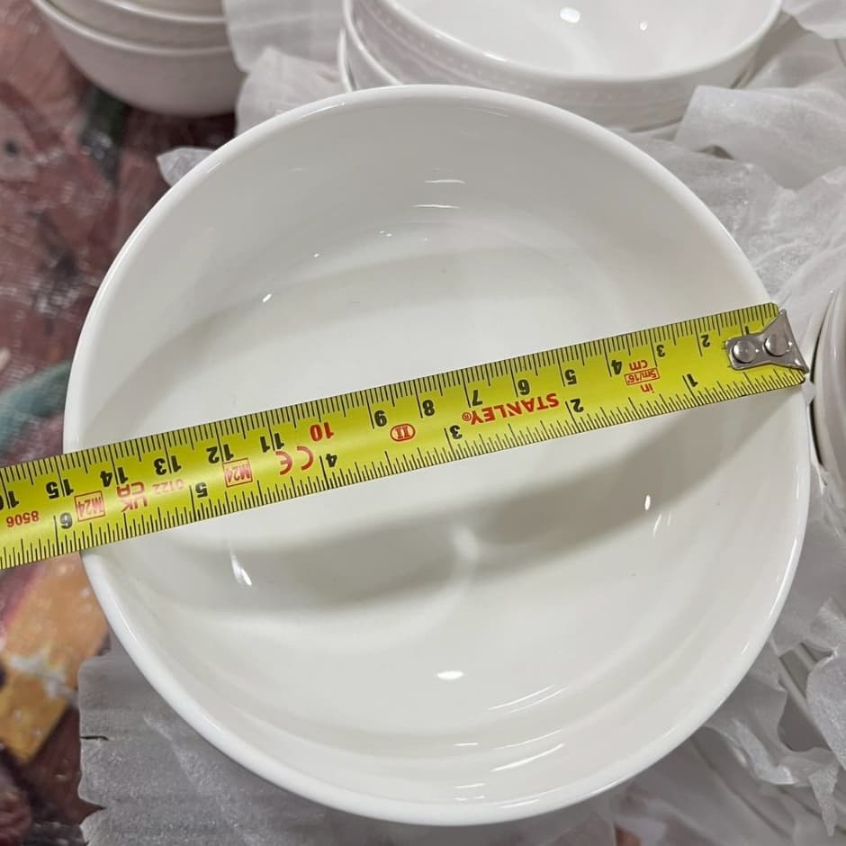 ถ้วยเซรามิก ขนาด 6 นิ้ว ถ้วยทรงกลม ชามลายสีขาวเงา ทำจากเซรามิคเนื้อดี เข้าไมโครเวฟได้ รูปที่ 3