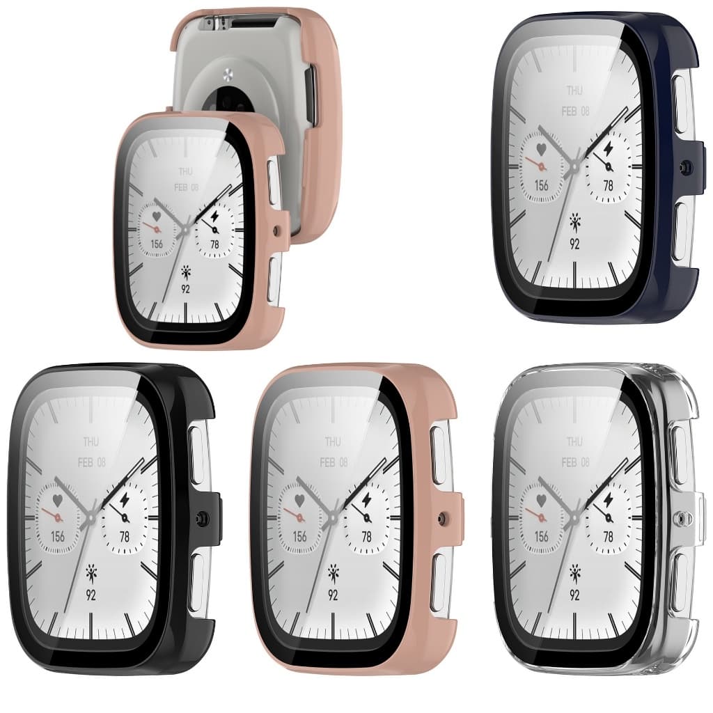 เคสสําหรับ Huami Amazfit Active 2 Square แฟชั่น กรอบ กันชน เคส + HD บาง กระจกนิรภัย ป้องกันรอยขีดข่วน ป้องกันหน้าจอ รูปที่ 2