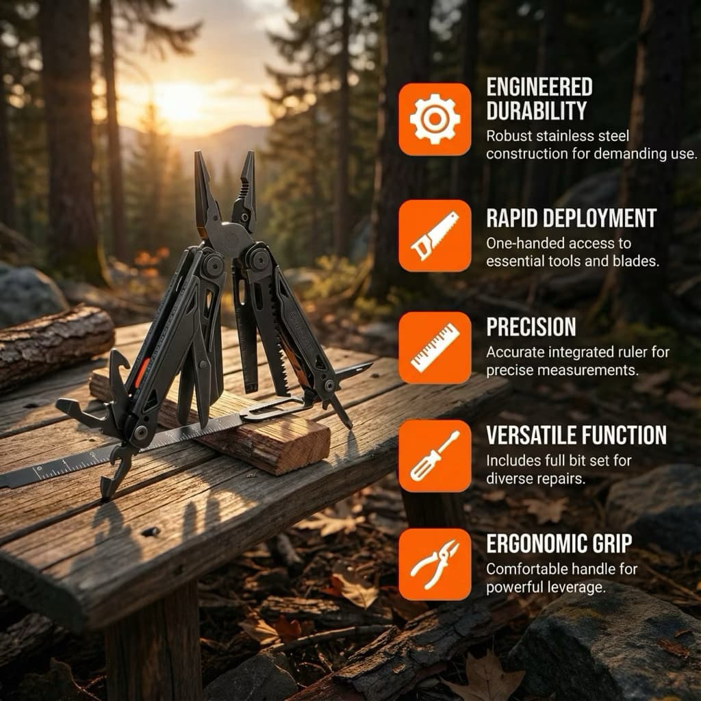 Multi-functional combination pliers, vehicle-mounted multi-functional pliers, combination folding pliers รูปที่ 2