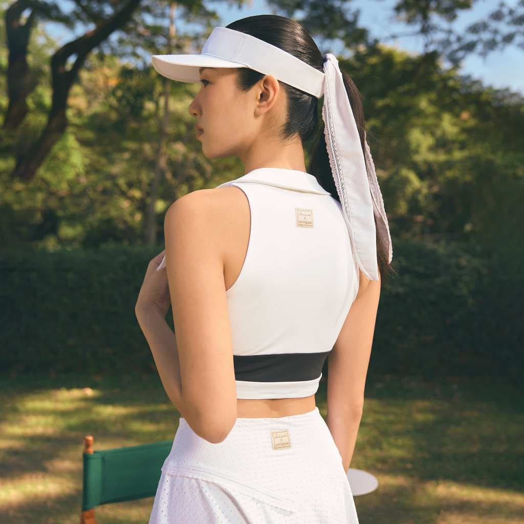 Janesuda x Wakingbee Bow Visor หมวกไวเซอร์ กอล์ฟ เทนนิส โบว์ยาวแต่งขอบลูกไม้ ปีกหมวกกว้าง กันแดดดี รูปที่ 6