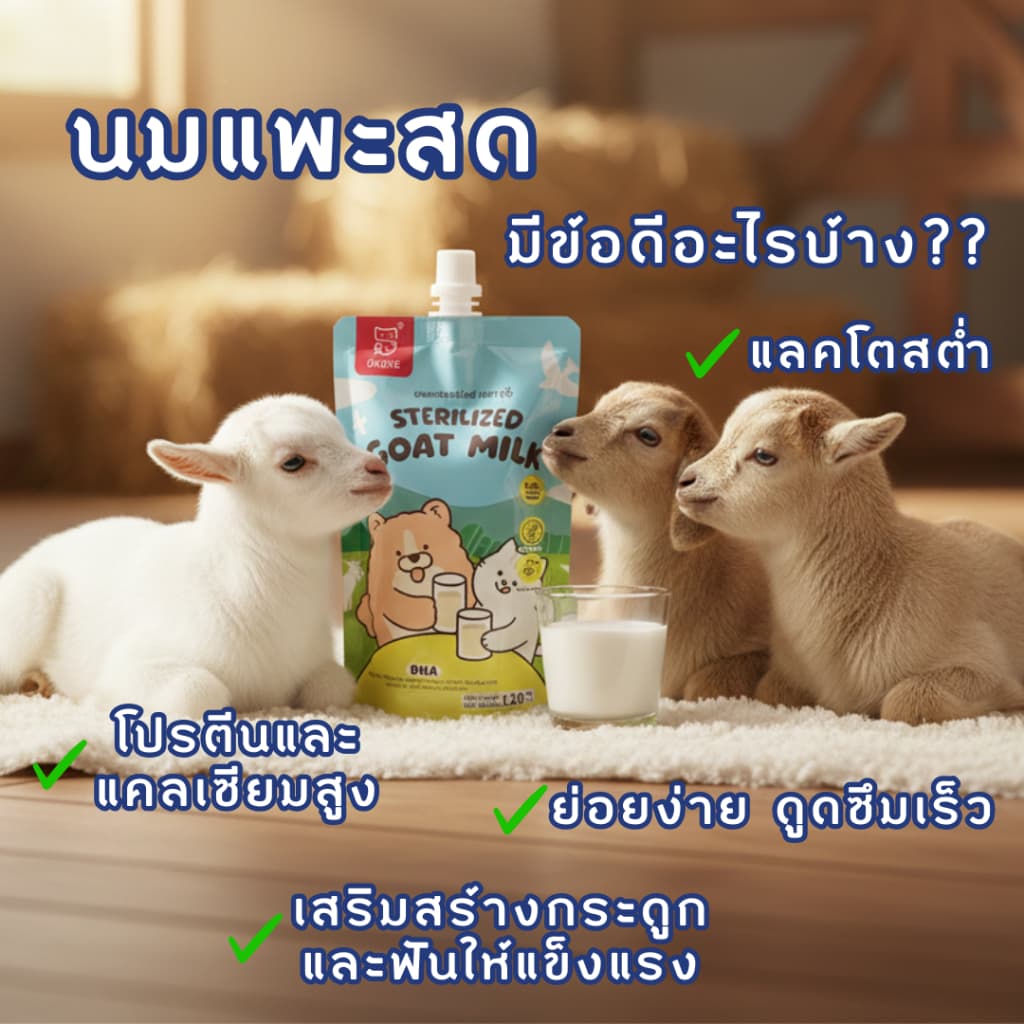 Follow-10฿5แถม1 นมแพะแท้สำหรับสัตว์เลี้ยง แบบซองพกพา เสริมทอรีน บำรุงหัวใจและสายตา ย่อยง่าย เหมาะกับทุกวัย รูปที่ 2