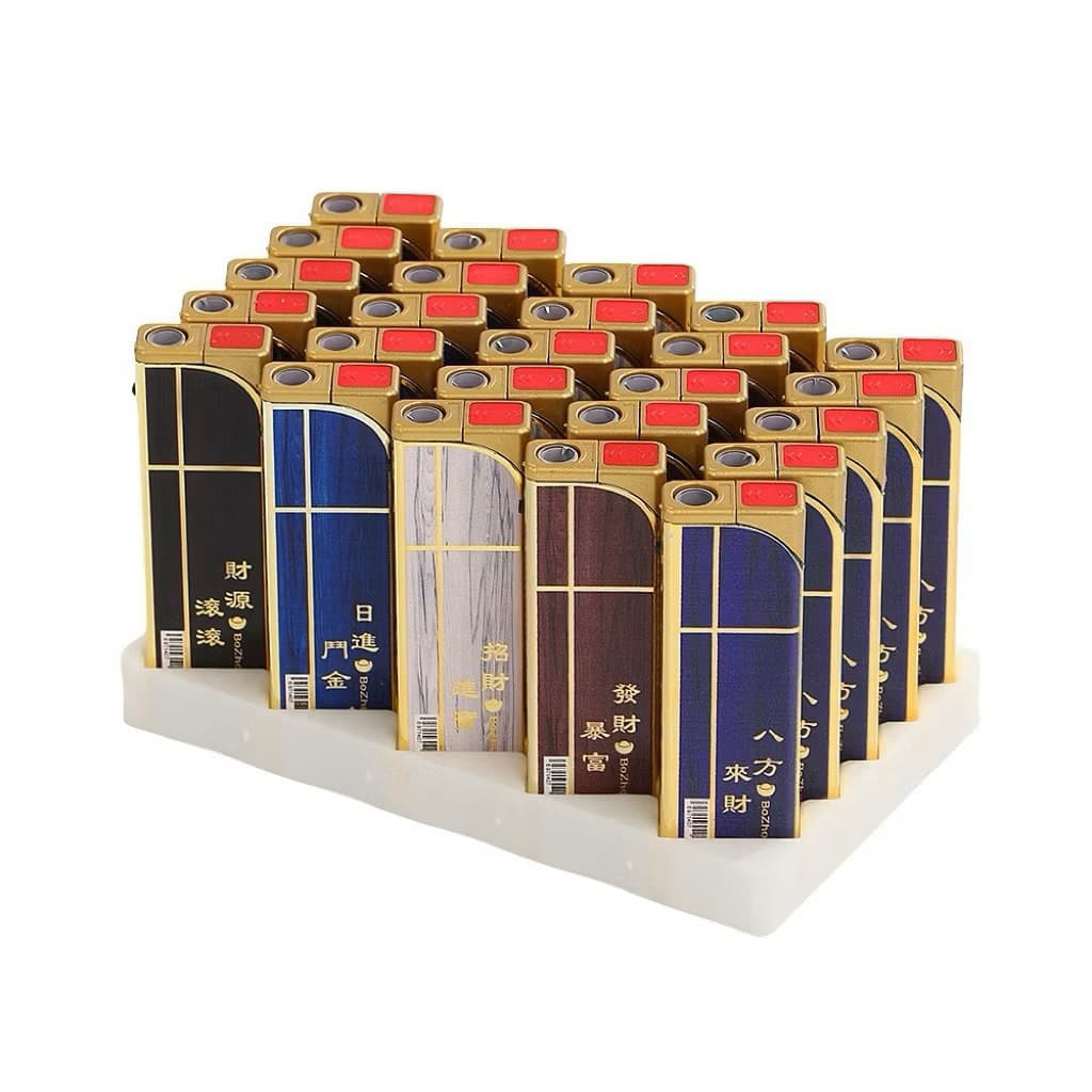 lighter ไฟฟู่ ลายใหม่ 25-50ชิ้น เติมแก๊สสได้ปรับได้ รูปที่ 8