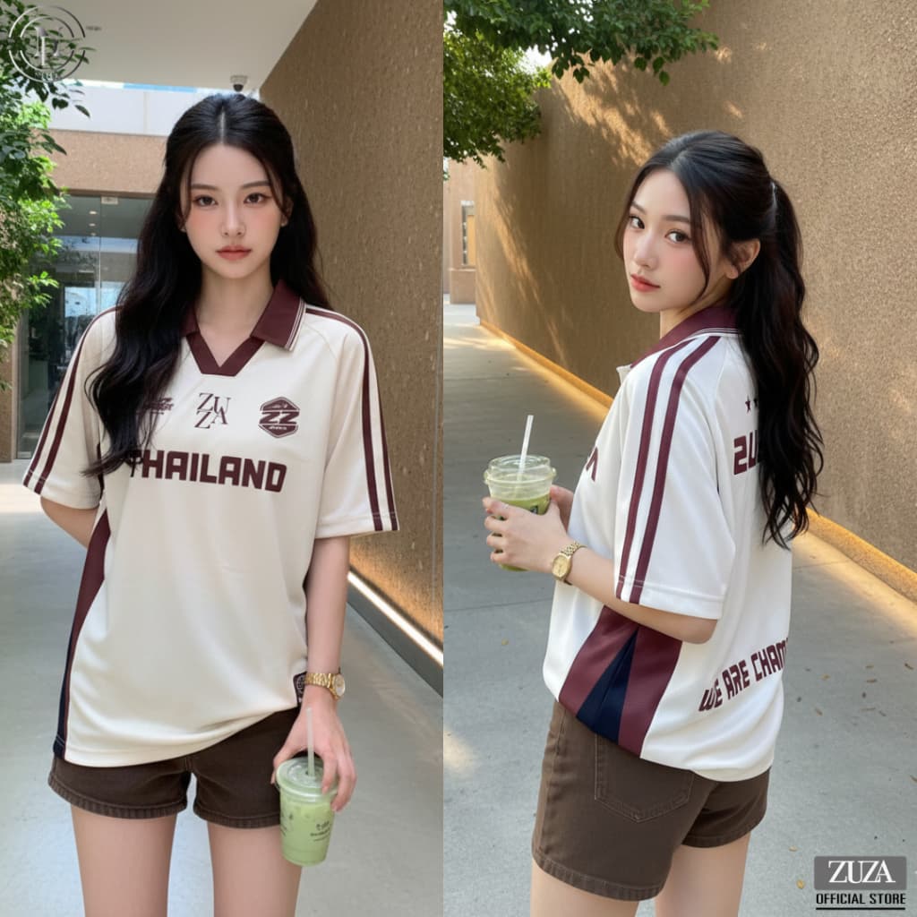 ZUZA - Jersey Thailand Collection เสื้อโปโลคอปก แขนสั้น " ทีมไทยแลนด์ " ทรงโอเวอร์ไซส์ เนื้อผ้าไมโครฯ สวมใส่สบาย รูปที่ 5