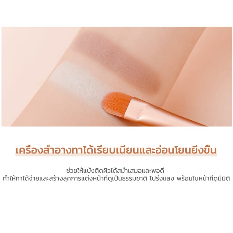 XIXI ชุดแปรงแต่งหน้า 3 ชิ้น แปรงปัดบลัช แปรงอายแชโดว์ แปรงเบลนด์ ขน พกพาสะดวก อุปกรณ์สวยสาว รูปที่ 5