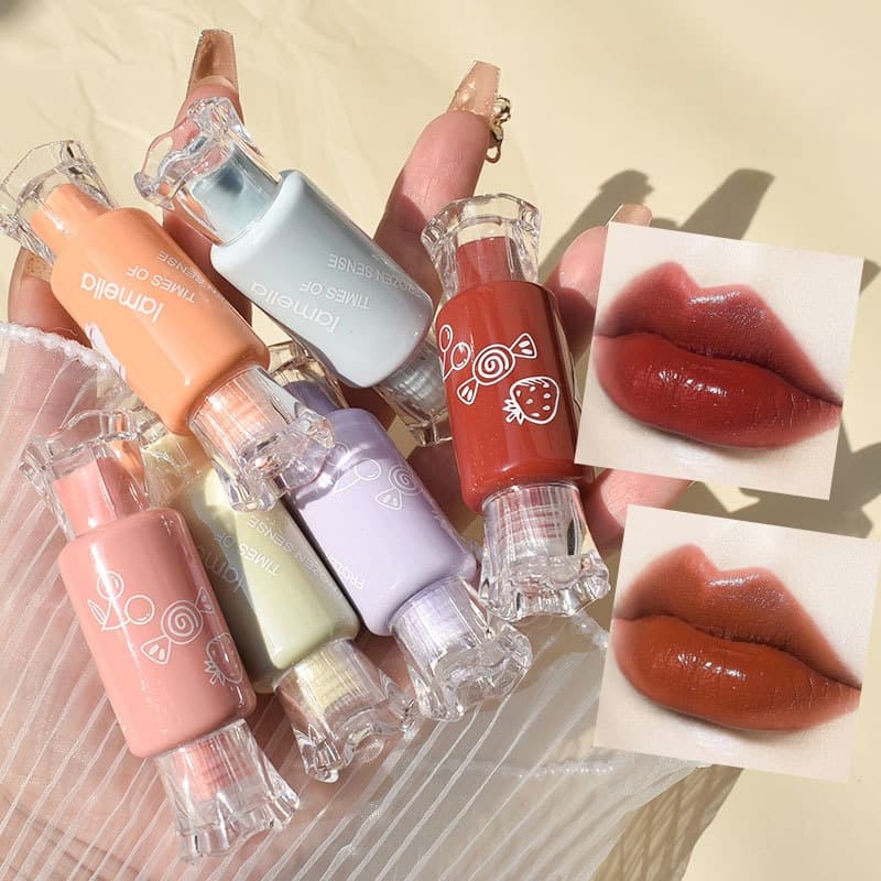 YOTAI LAMEILA ลิปสติก ลิปสติกเนื้อแม มีให้เลือก 6 สี เคลือบริมฝีปาก สีชัด กันน้ำ กันเหงื่อ ติดทนยาวนาน 1078# รูปที่ 1