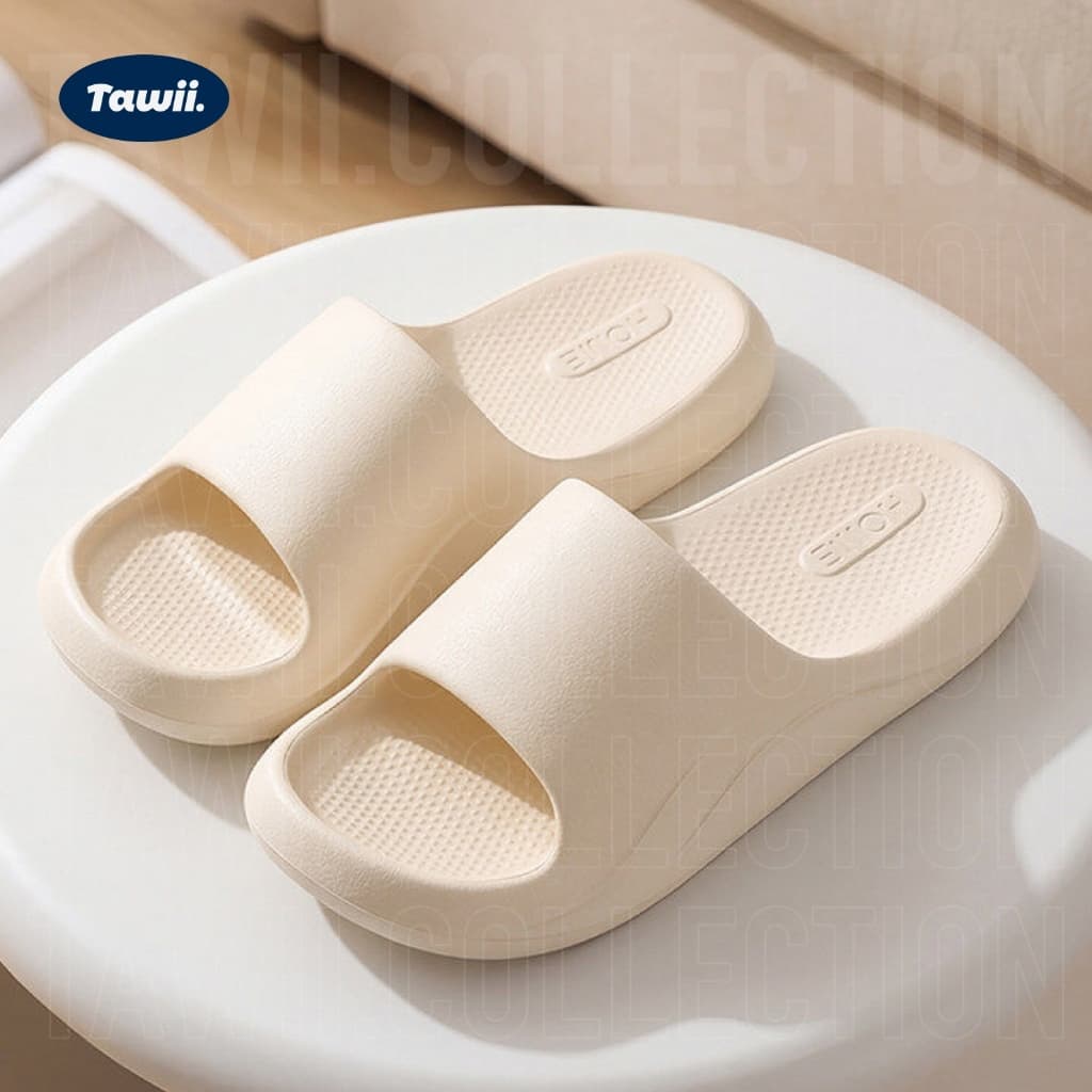 Tawii. รองเท้าแตะใส่ในบ้าน EVA รองเท้าแตะอาบน้ำนุ่มลื่นป้องกันการลื่น สไตล์ญี่ปุ่น หลายสี Unisex รูปที่ 3
