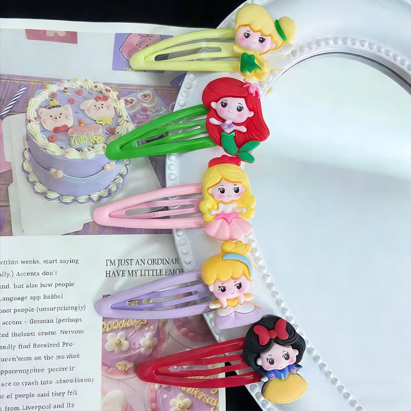 กิ๊บติดผมเจ้าหญิง กิ๊บ BB กิ๊บติดผมหน้าม้าลายการ์ตูน มีให้เลือกหลายสี รูปที่ 1