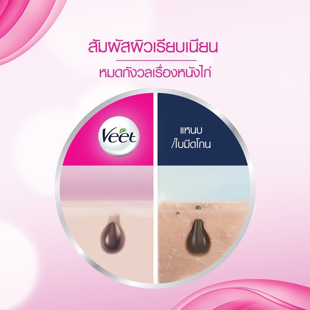 Veet Hair Removal Cream วีท ครีมขจัดขน กำจัดขน เหมาะสำหรับผิวธรรมดา ผิวบอบบาง 25 กรัม รูปที่ 3