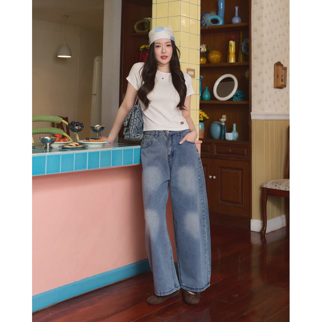 Boxy Barrel Jeans รูปที่ 9