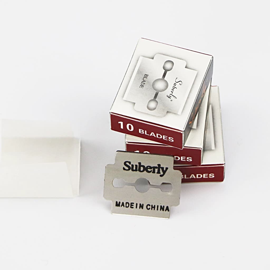 BLADEใบมีด 100 ชิ้น สำหรับใส่ ที่ขูดเท้า ที่ขัดส้นเท้าแตก ใบมีด suberly ขนาด2.5 x 2.1 cm.ใบมีดสแตนเลส คม อย่างดี รูปที่ 4