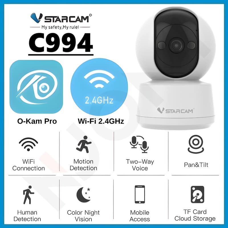 VSTARCAM C994 5MP SUPER HD 1296p 5GHz Dual-Band WiFi Ai Security Camera กล้องวงจรปิด พูดคุยโต้ตอบได้ รูปที่ 1