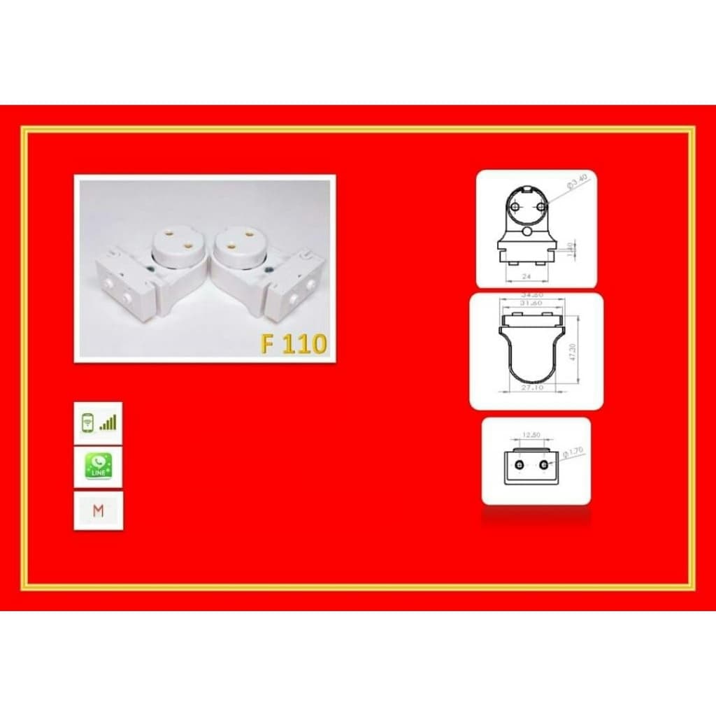 ขาหลอดไฟ LED ANB ขาสปริงหน้าจั่ว F103 รูปที่ 2