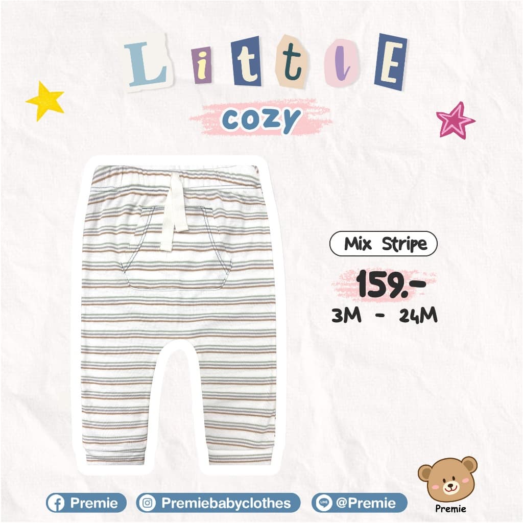 Little cozy กางเกงขายาวสำหรับเด็กเล็ก ลวดลายน่ารักใส่สบาย รูปที่ 5