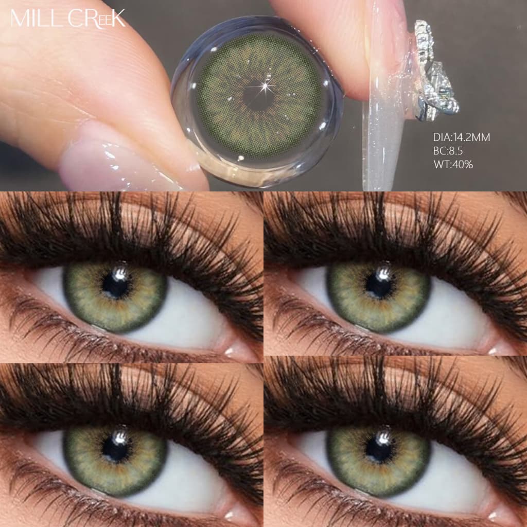 MILL CREEK คอนแทคเลนส์สี 14.2mm ใช้ได้1ปี อย.ย. FDA สวมใส่สบาย ส่งCOD ทั่วไทย รูปที่ 6
