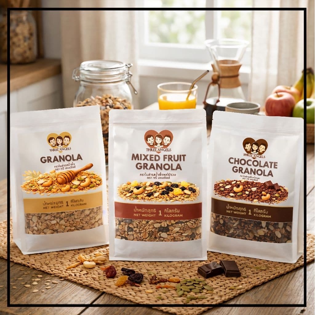 กราโนลา Granola | Best Price & Fast Shipping | Original & Chocolate | 250g-1kg | Three Angels Brand รูปที่ 5