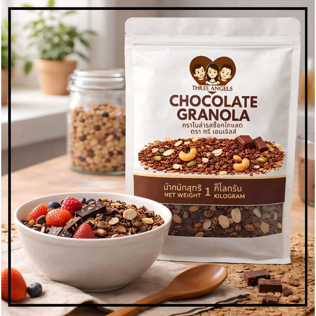 กราโนลา Granola | Best Price & Fast Shipping | Original & Chocolate | 250g-1kg | Three Angels Brand รูปที่ 4