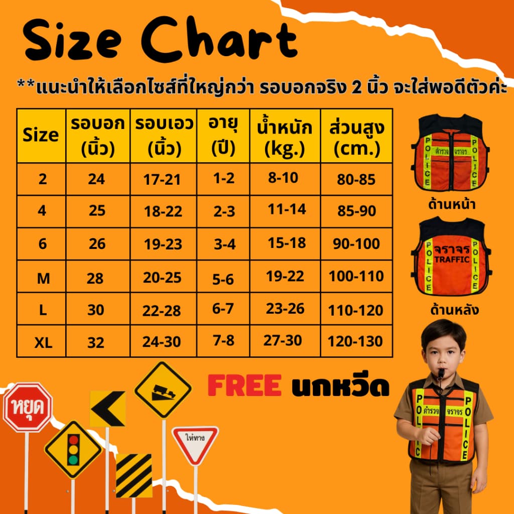 ชุดตำรวจเด็กชาย 1-8 ปี เสื้อตำรวจจราจร ชุดตำรวจเด็ก แถมปืนของเล่น ชุดอาชีพเด็ก รูปที่ 4