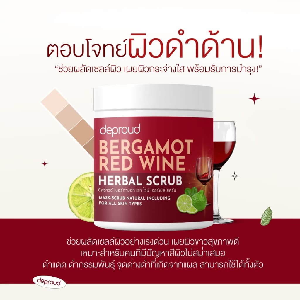 Deproud Official Store - ดีพราวด์ - สครับผิวกาย ผลัดเซลล์ ผิวขาว 1 กระปุก 500 กรัม รูปที่ 2