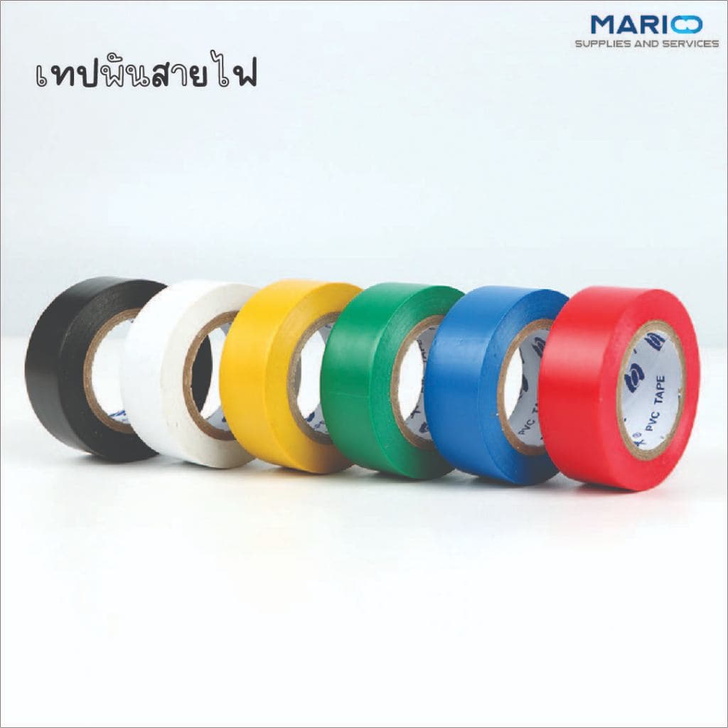 เทปพันสายไฟ ไวนิล สีดำ เทปดำ พันสายไฟ หน้ากว้าง18มม. ยาว20หลา ทนแรงดันไฟฟ้าได้ 600 โวลต์ รูปที่ 1