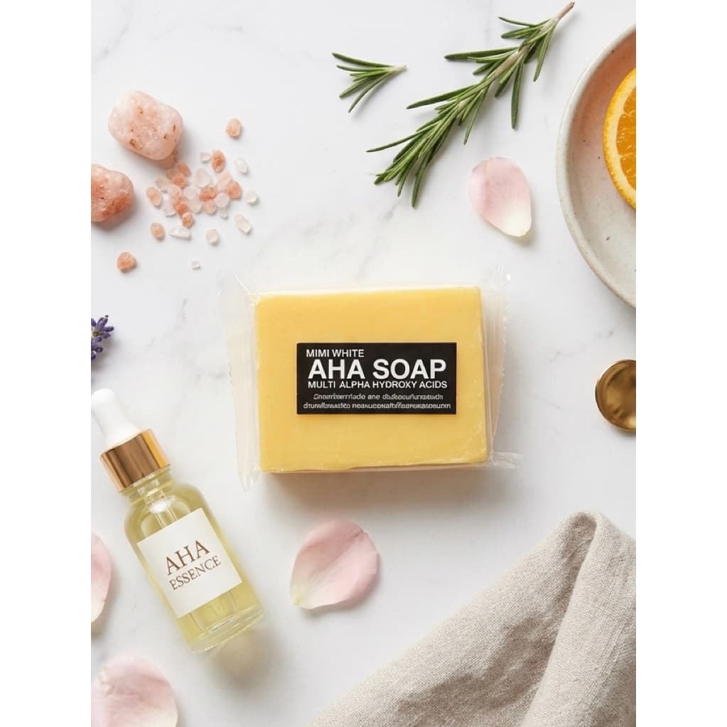 สบู่ หัวเชื้อ AHA White ไม่มีกล่อง 3 สูตร สบู่ผิวขาว 80g. รูปที่ 5