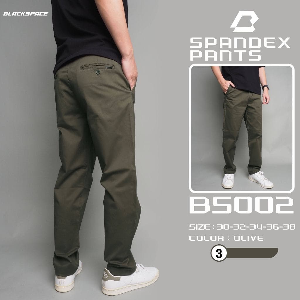 GWBS002 กางเกงขายาว ผู้ชาย ผ้ายืด สีพื้น ยาว 39.5-41 นิ้ว ไซส์ 30-38 รูปที่ 5