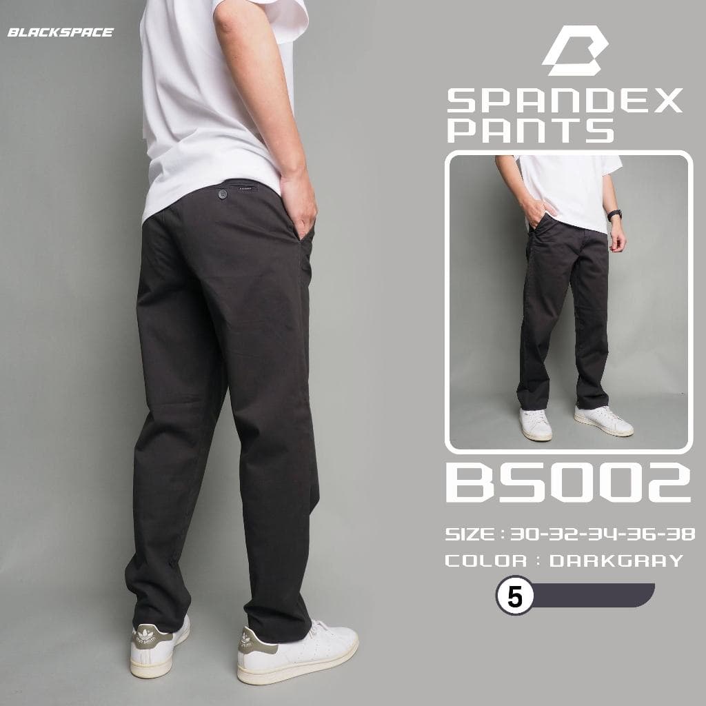 GWBS002 กางเกงขายาว ผู้ชาย ผ้ายืด สีพื้น ยาว 39.5-41 นิ้ว ไซส์ 30-38 รูปที่ 6