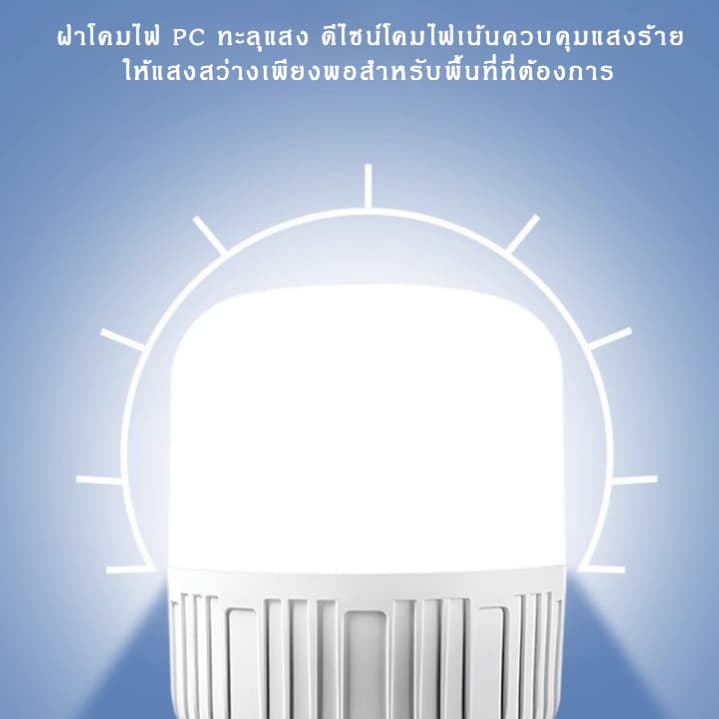ยกชุด10หลอด หลอดไฟ LED E27 พร้อมสายยาว 5 เมตร แสงขาว ขั้วไฟพร้อมสาย ประหยัดพลังงาน สว่างจ้า ถนอมสายตา จากไทย รูปที่ 2