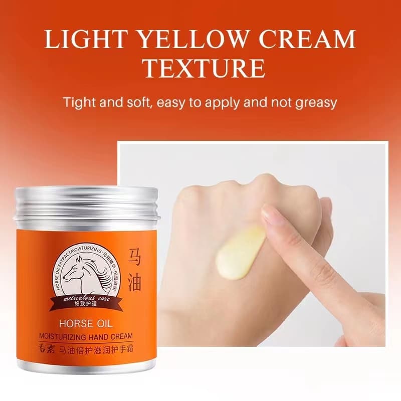 ครีมทามือ ครีมบำรุงมือแห้ง 80gน้ำมันม้า hand cream คนีมบำรุงมือ รูปที่ 3