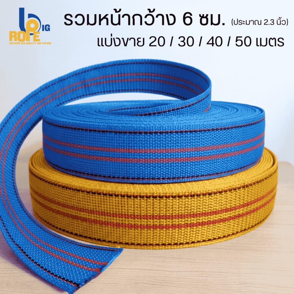 แบ่งขาย 20-50 เมตร] สายรัด เชือกรัด สายรัดรถบรรทุก เชือกมัดรถ รูปที่ 1