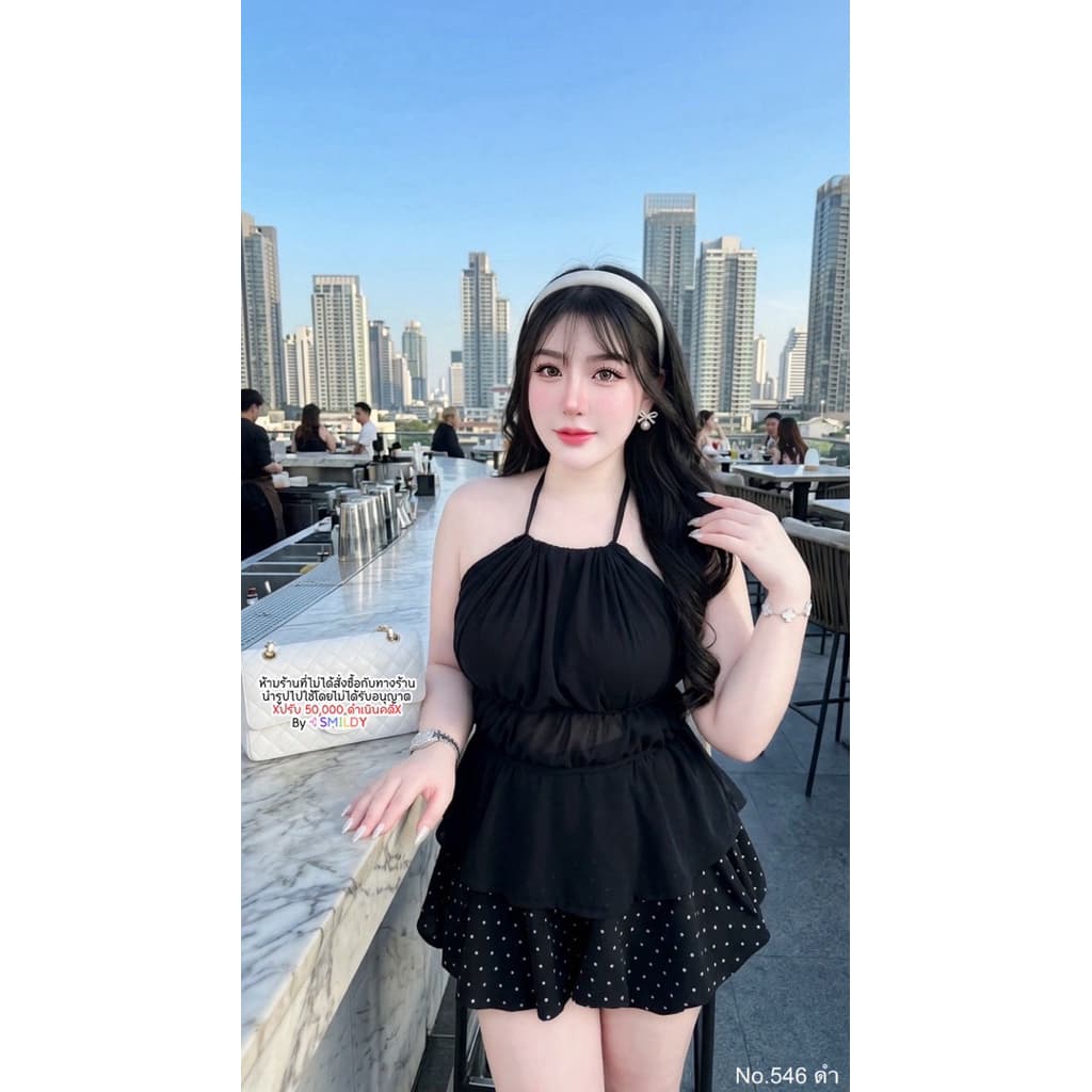 สาวอวบ ออกงาน เซ็ตสาวอวบ ไซส์ใหญ่ เซ็ตชีฟองโชว์หลังกางเกงบอลลูน อก 38-50+ นิ้ว เอว 30-48 นิ้ว สพ 40-58 นิ้วงานแซ่บสาวอวบ รูปที่ 8