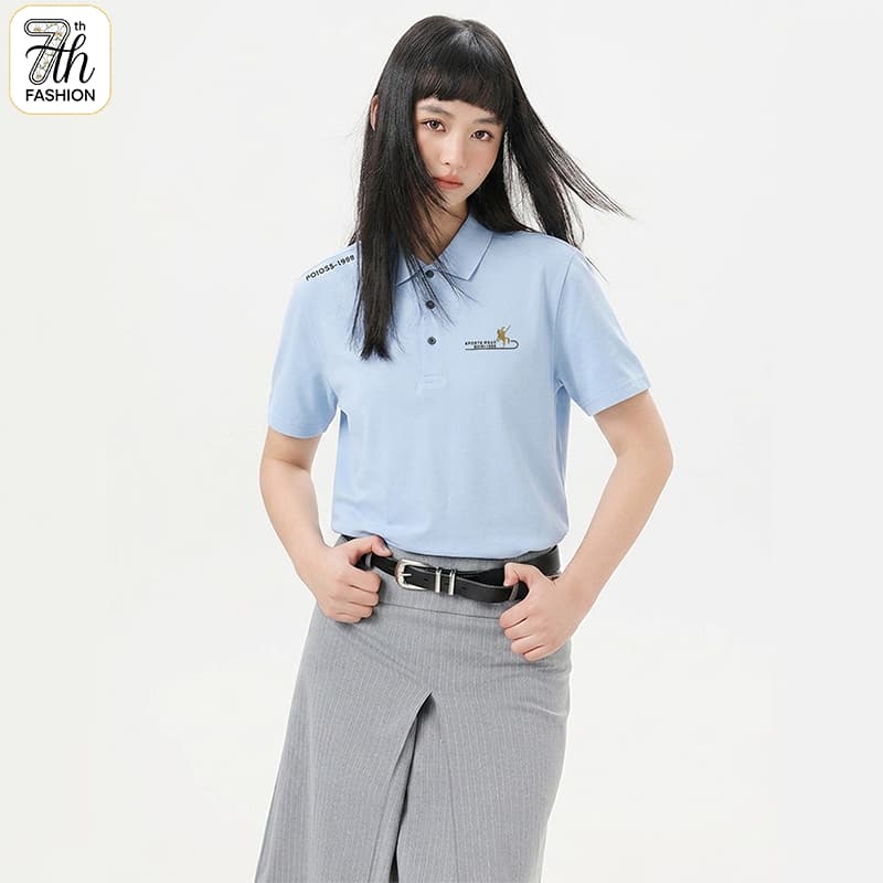 Women's Polo T-Shirt Casual Feel M-3XL Plus Size สตรีเสื้อโปโลคุณภาพสูง ระบายอากาศดี ใส่สบายทั้งวัน รูปที่ 8