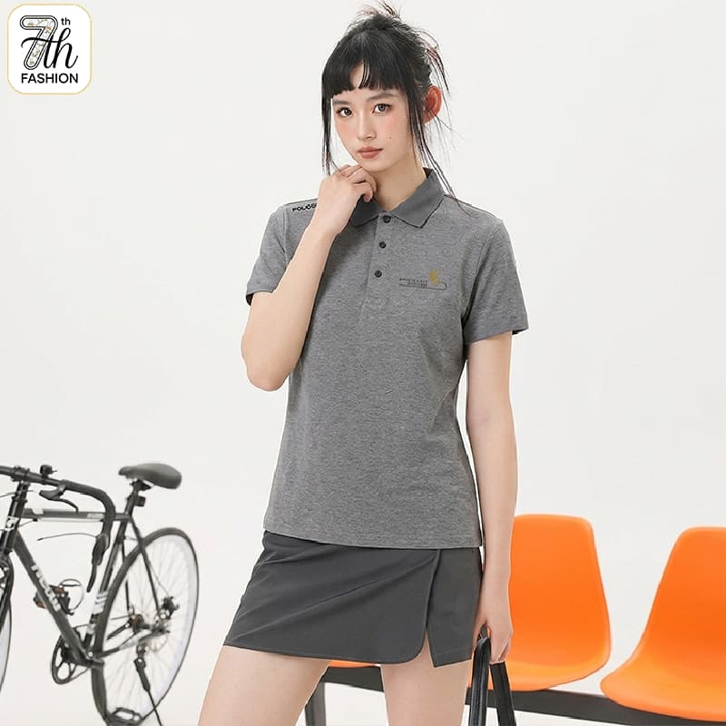 Women's Polo T-Shirt Casual Feel M-3XL Plus Size สตรีเสื้อโปโลคุณภาพสูง ระบายอากาศดี ใส่สบายทั้งวัน รูปที่ 9