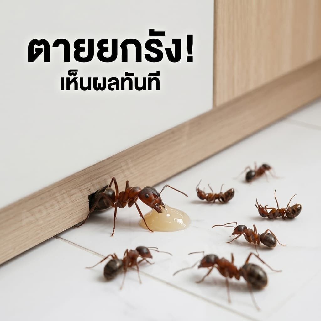 เจลกำจัดมด สูตรไร้สารพิษ ปลอดภัยในห้องครัว ฆ่ามดตายยกรัง เหยื่อมดคุณภาพสูง ใช้งานง่าย ไม่ทิ้งคราบ รูปที่ 2