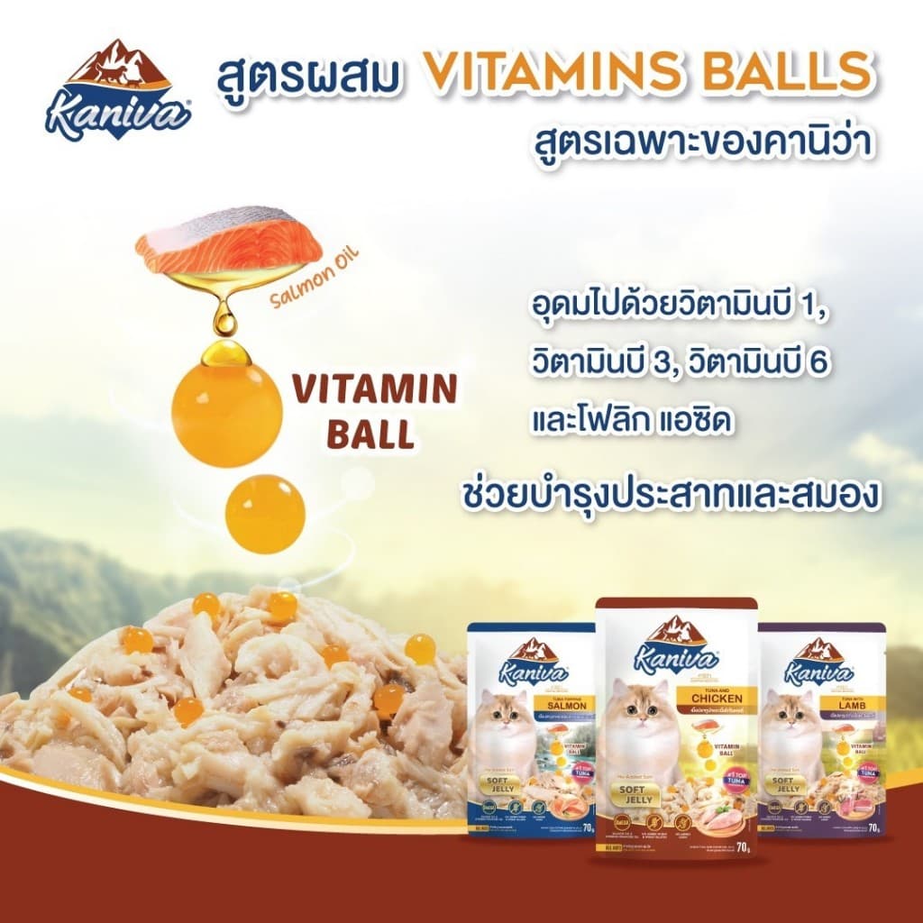 Kaniva อาหารเปียกแมวชนิดซอง 70g. รูปที่ 3