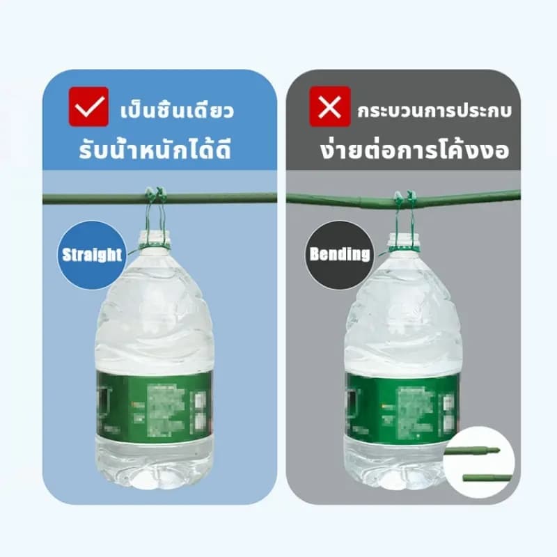 ไม้ค้ำต้นไม้ยาว60 - 180ซม. กันน้ำทนทานเหล็ก เคลือบพลาสติก ไม้ค้ำต้นไม้ DIY ซุ้มต้นไม้ หลักไม้เลื้อย รูปที่ 4