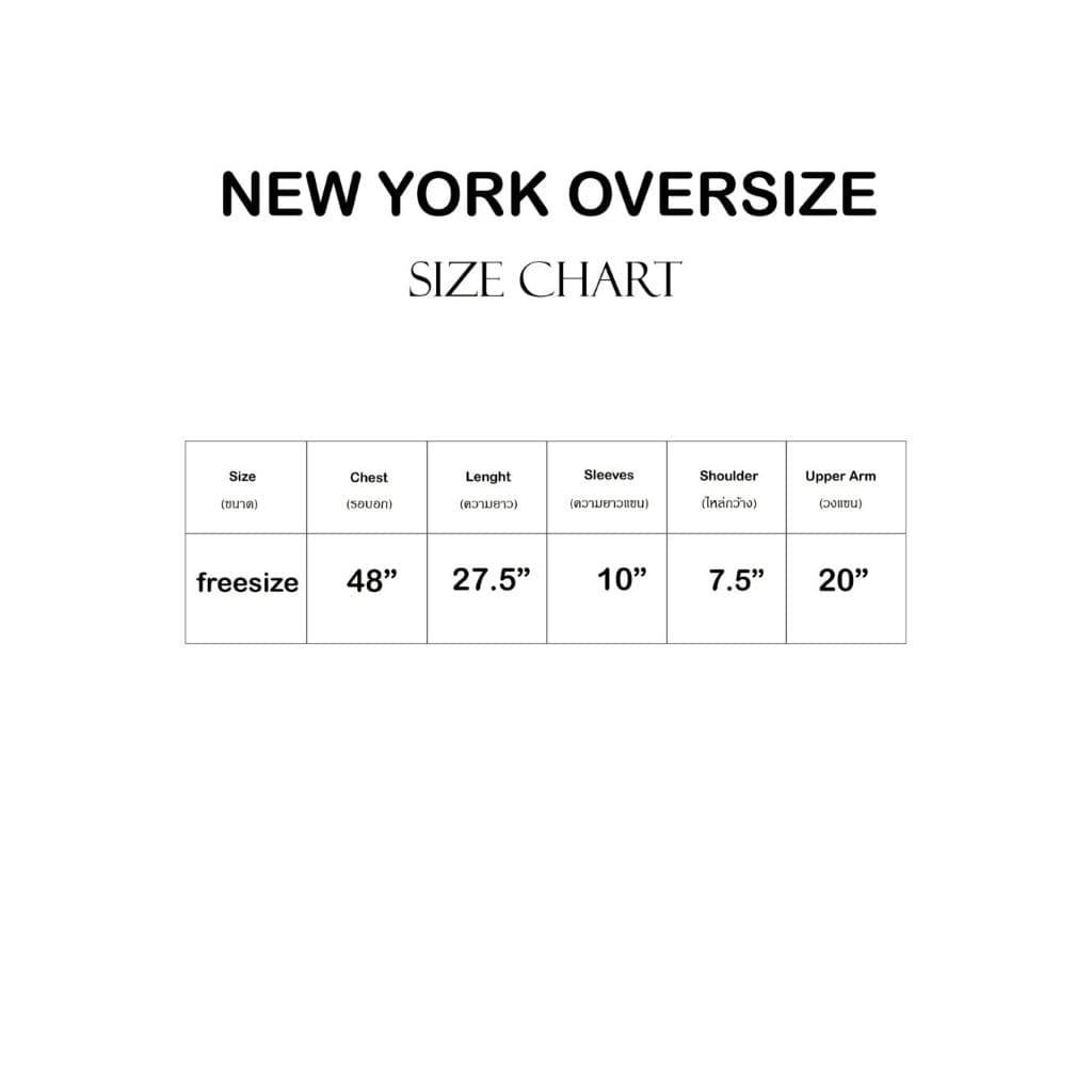 NEW YORK OVERSIZE - เสื้อโอเวอร์ไซต์ ผ้าคอตตอนเนื้อหนา รูปที่ 2