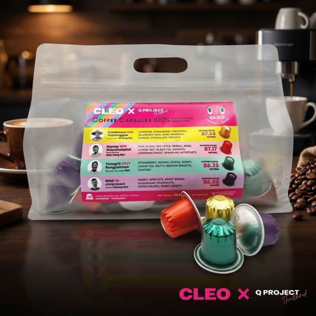 CLEO Specialty Coffee x Q Project Thailand- 48 coffee capsules Mixed Origin แคปซูลกาแฟพิเศษไทยแพ็คละ 48 แคปซูล รูปที่ 3
