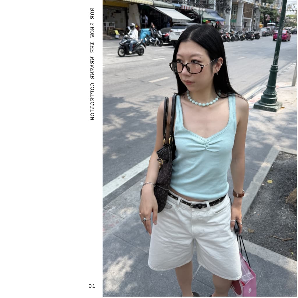 EMAU- Rue the Sleek Amazon Jade Necklace สร้อยหินอมาโซไนท์ รูปที่ 2