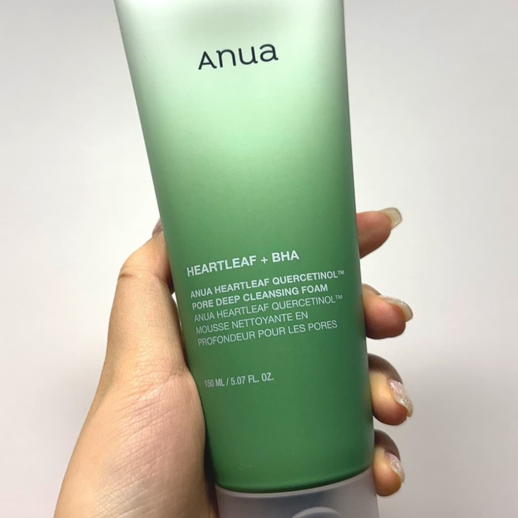 Anua Heartleaf Succinic Moisture / Quercetinol Pore DeepCleansing Foam 150ml โฟมล้างหน้าสูตรอ่อนโยนสำหรับผิวบอบ รูปที่ 2